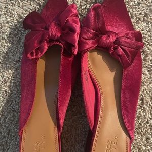 ASOS PINK VELVET MULES